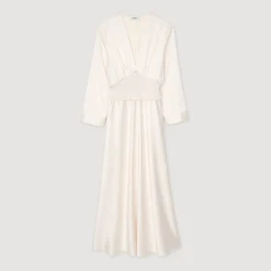 Femme SANDRO Robe Longue Satinée