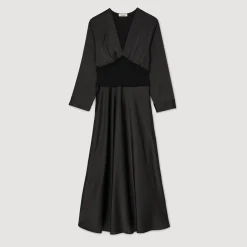 Femme SANDRO Robe Longue Satinée