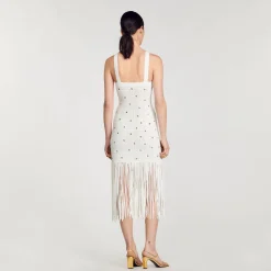 Femme SANDRO Robe Midi à Franges