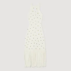 Femme SANDRO Robe Midi à Franges