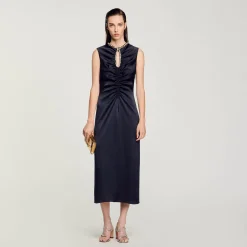 Femme SANDRO Robe Midi à Strass