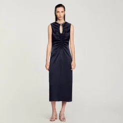 Femme SANDRO Robe Midi à Strass