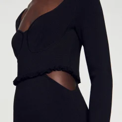 Femme SANDRO Robe Midi Ajourée