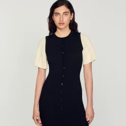 Femme SANDRO Robe Midi Côtelée