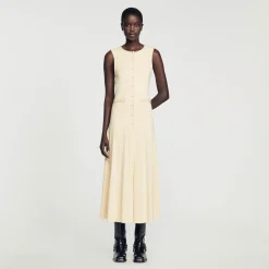 Femme SANDRO Robe Midi En Maille