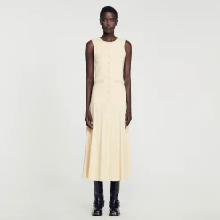 Femme SANDRO Robe Midi En Maille