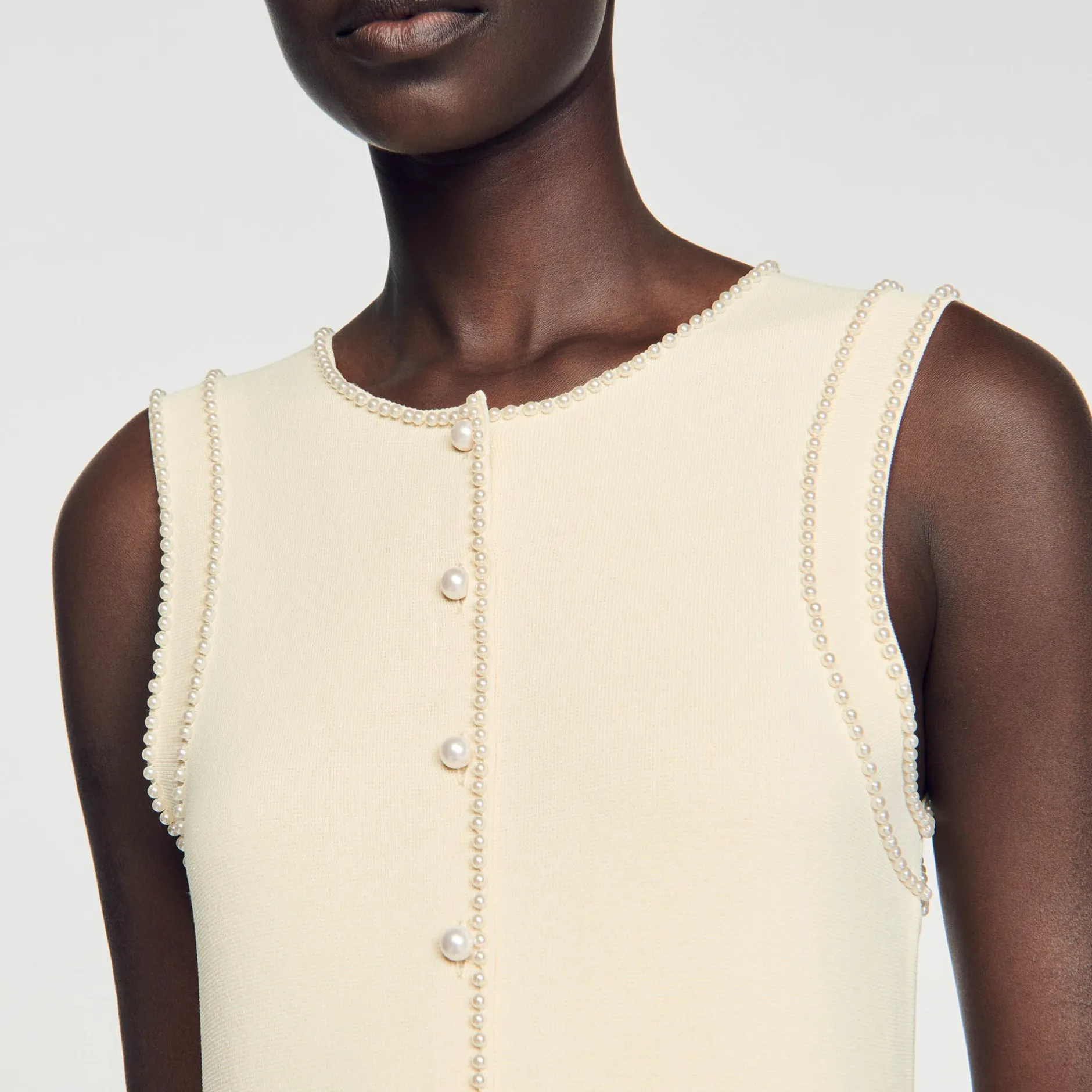 Femme SANDRO Robe Midi En Maille