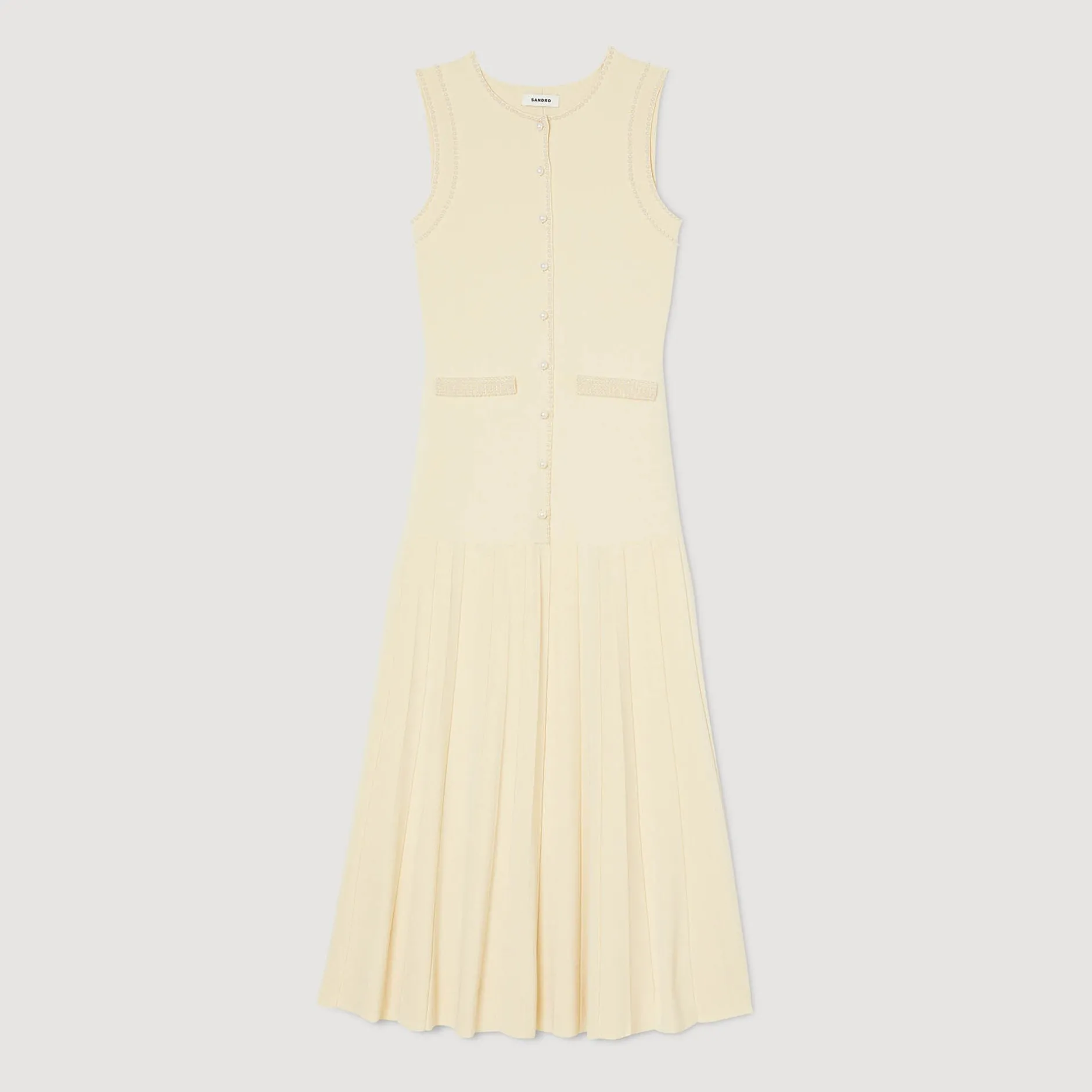 Femme SANDRO Robe Midi En Maille