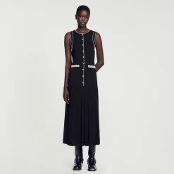 Femme SANDRO Robe Midi En Maille