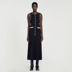 Femme SANDRO Robe Midi En Maille