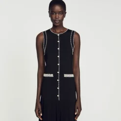Femme SANDRO Robe Midi En Maille