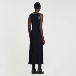 Femme SANDRO Robe Midi En Maille