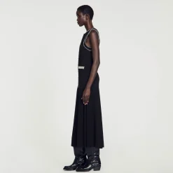 Femme SANDRO Robe Midi En Maille