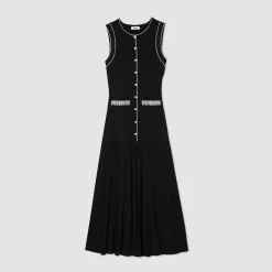 Femme SANDRO Robe Midi En Maille