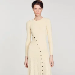 Femme SANDRO Robe Midi En Maille
