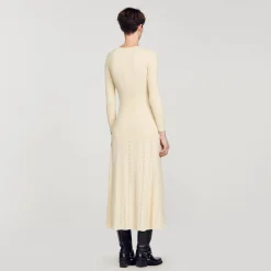 Femme SANDRO Robe Midi En Maille