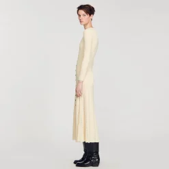 Femme SANDRO Robe Midi En Maille