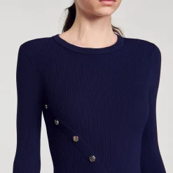Femme SANDRO Robe Midi En Maille