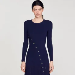 Femme SANDRO Robe Midi En Maille