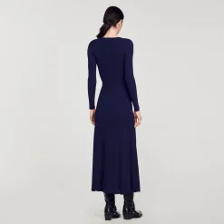 Femme SANDRO Robe Midi En Maille