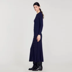 Femme SANDRO Robe Midi En Maille