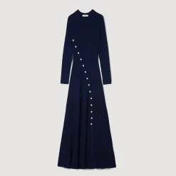 Femme SANDRO Robe Midi En Maille