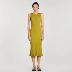 Femme SANDRO Robe Midi En Maille