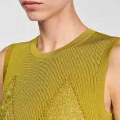 Femme SANDRO Robe Midi En Maille