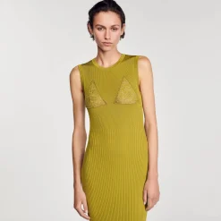 Femme SANDRO Robe Midi En Maille