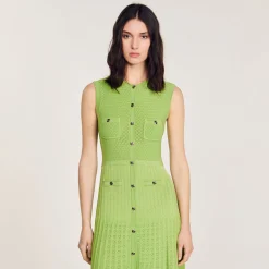 Femme SANDRO Robe Midi En Maille