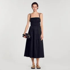 Femme SANDRO Robe Midi Froncée
