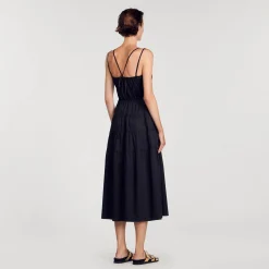 Femme SANDRO Robe Midi Froncée