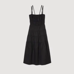 Femme SANDRO Robe Midi Froncée