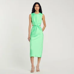 Femme SANDRO Robe Midi Torsadée