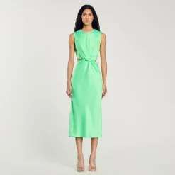 Femme SANDRO Robe Midi Torsadée