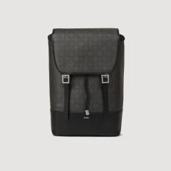 Homme SANDRO Sac à Dos En Toile Enduite Square Cross