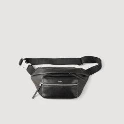 Homme SANDRO Sac Banane En Toile Enduite