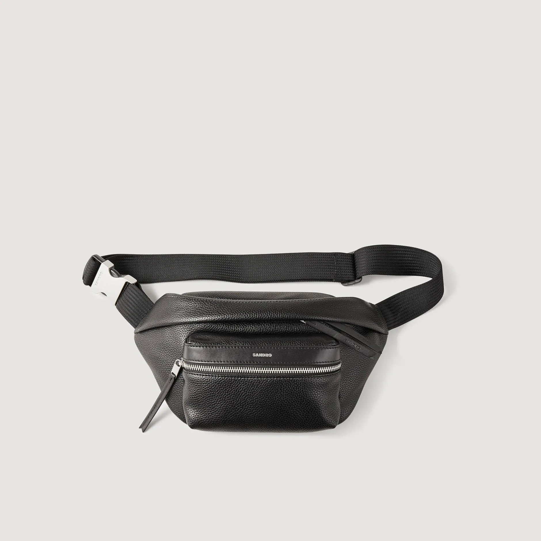 Homme SANDRO Sac Banane En Toile Enduite