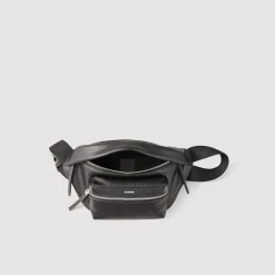 Homme SANDRO Sac Banane En Toile Enduite