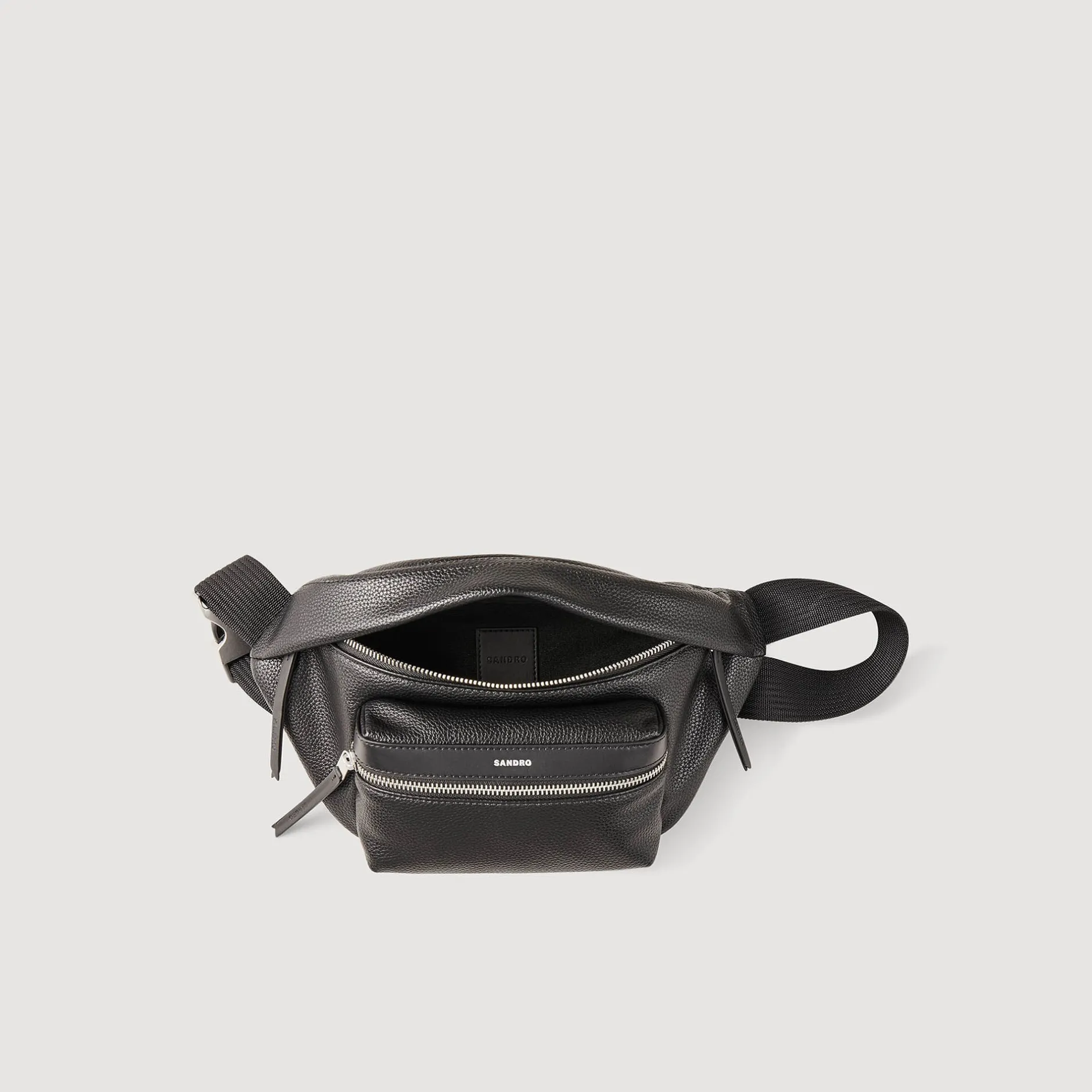 Homme SANDRO Sac Banane En Toile Enduite