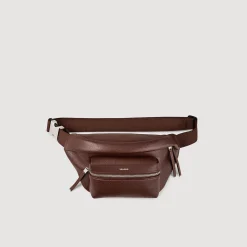 Homme SANDRO Sac Banane En Toile Enduite