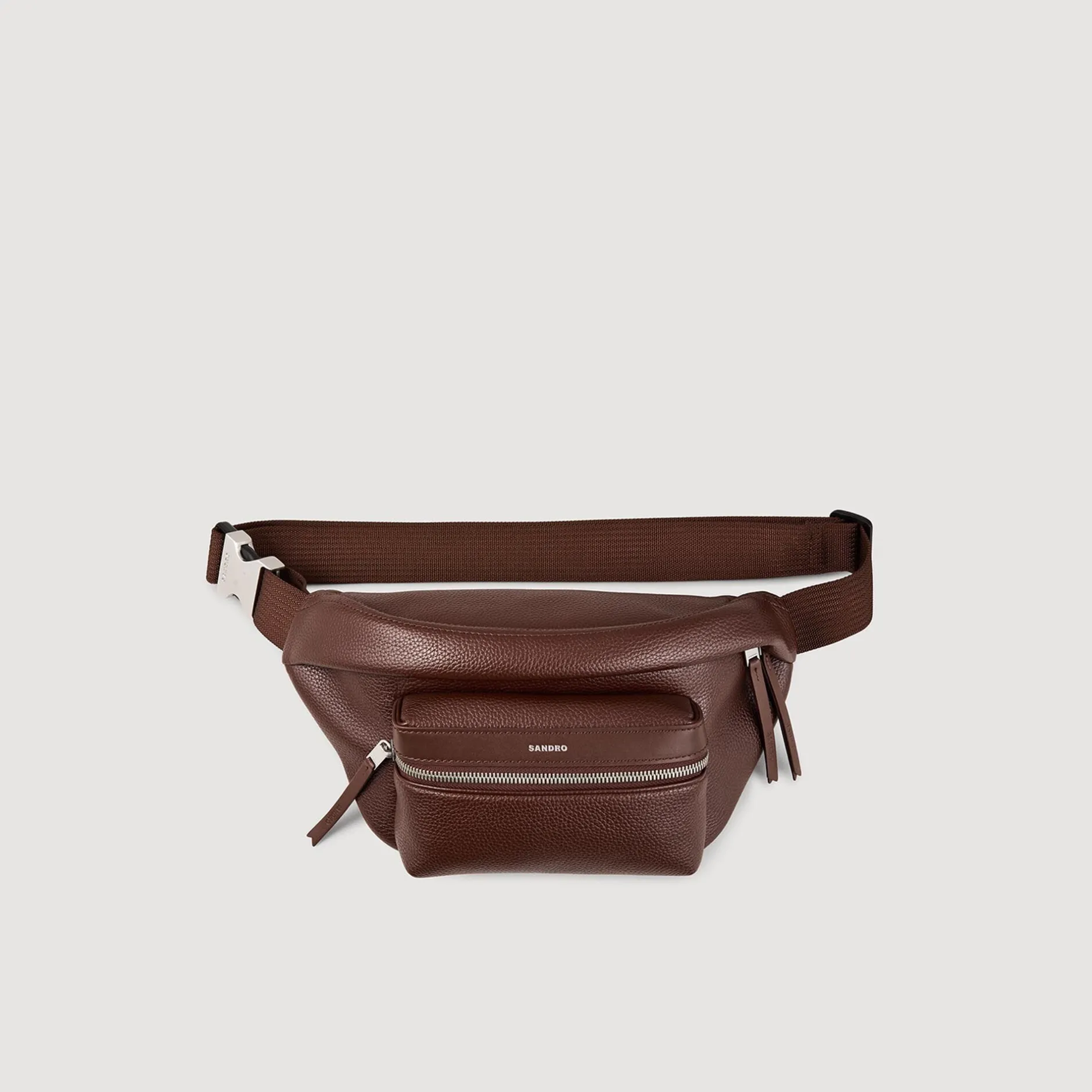 Homme SANDRO Sac Banane En Toile Enduite