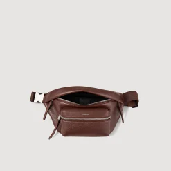 Homme SANDRO Sac Banane En Toile Enduite