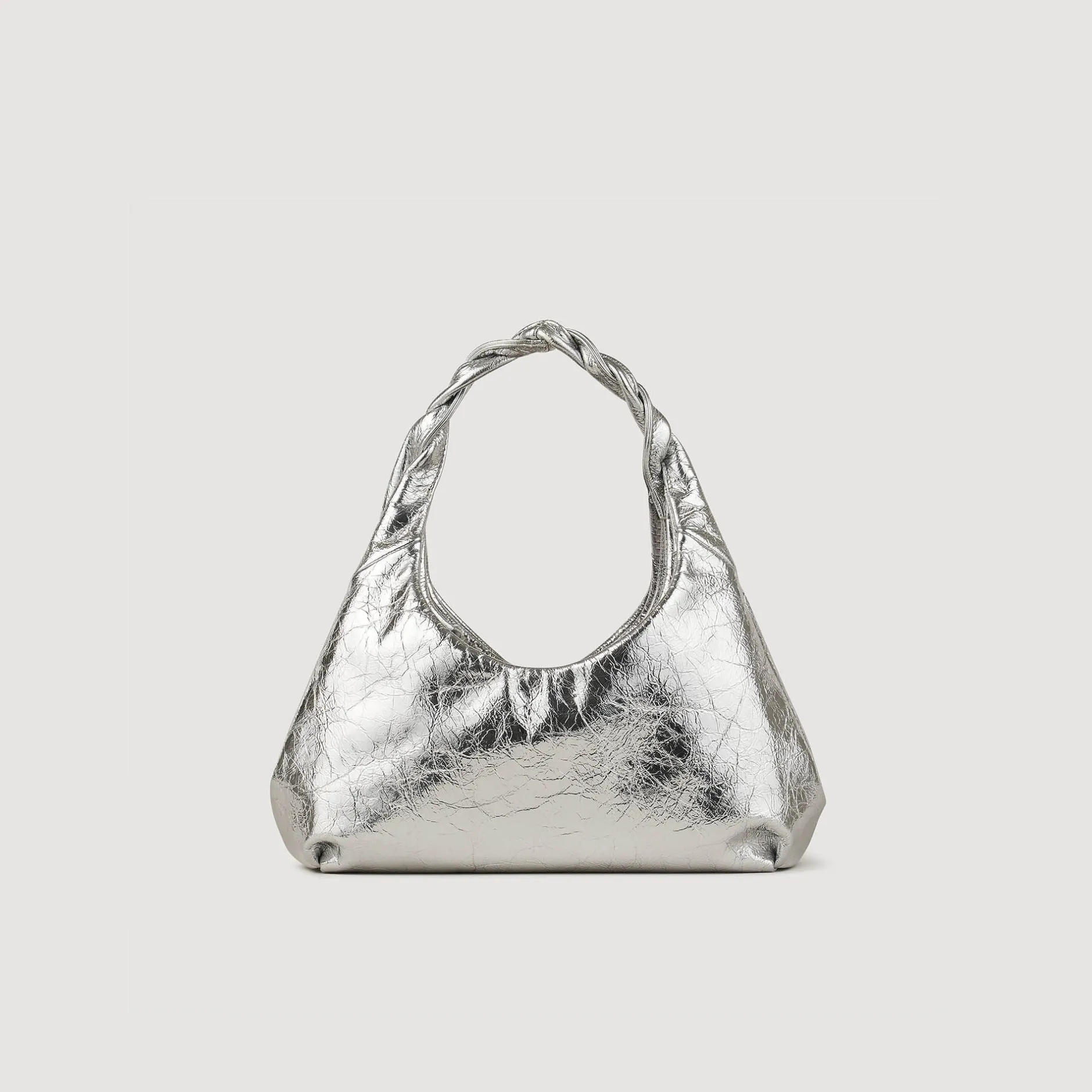 Femme SANDRO Sac En Cuir Métallisé