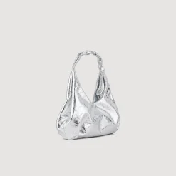 Femme SANDRO Sac En Cuir Métallisé