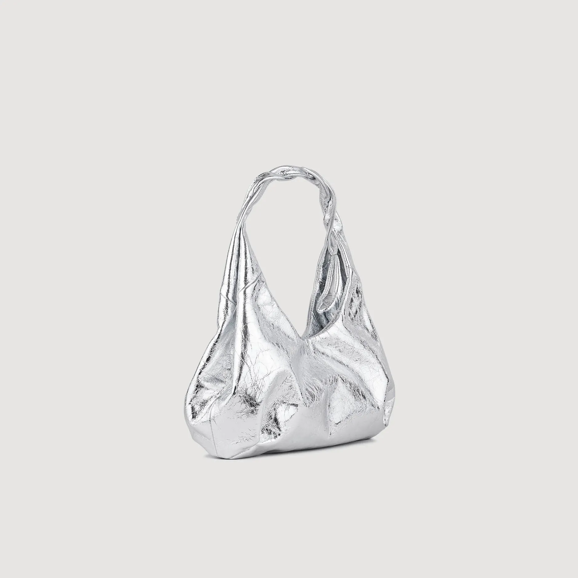 Femme SANDRO Sac En Cuir Métallisé