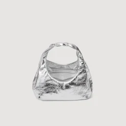 Femme SANDRO Sac En Cuir Métallisé