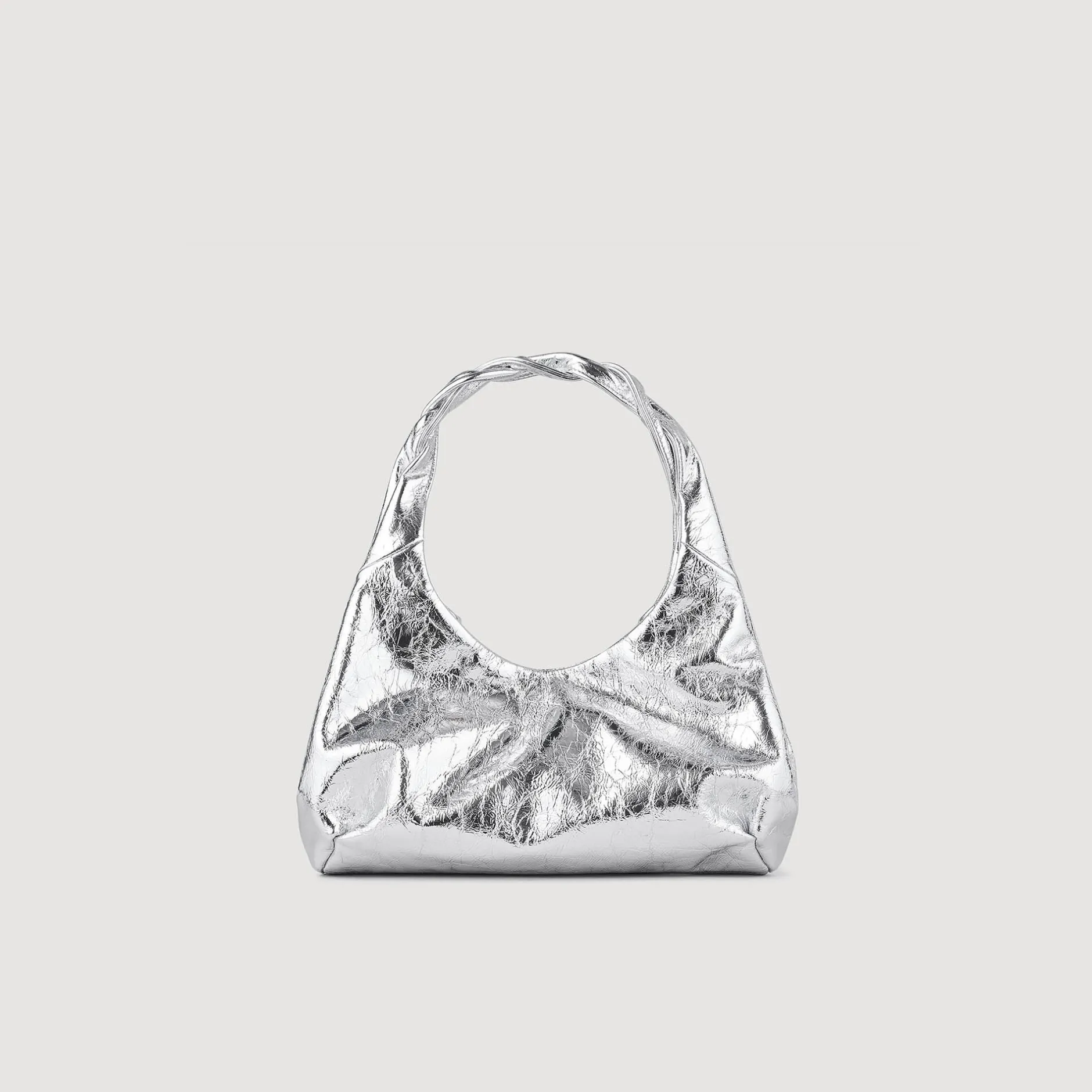 Femme SANDRO Sac En Cuir Métallisé