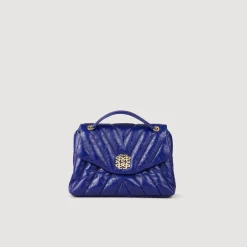 Femme SANDRO Sac Mila En Cuir Grainé Matelassé