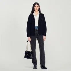 Femme SANDRO Sac Mila En Cuir Matelassé